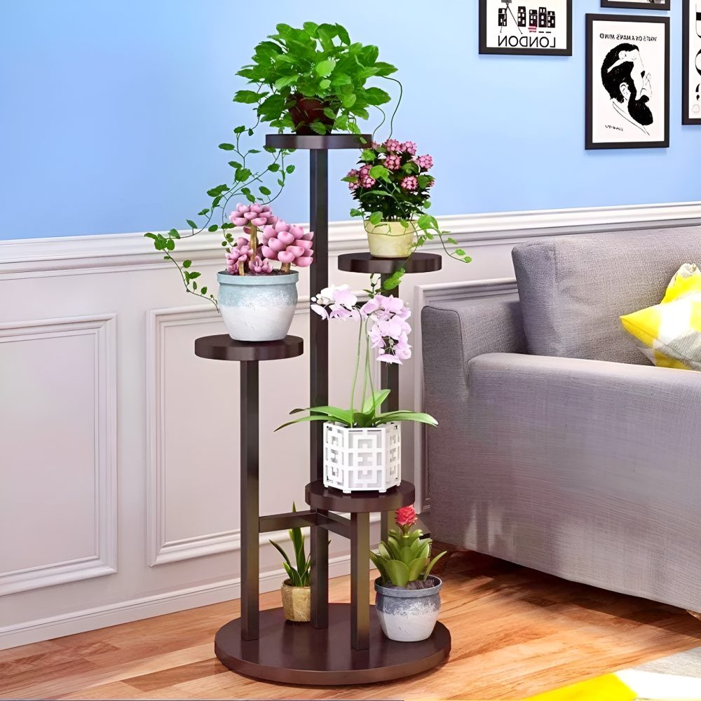 Wooden Flower Plant Stand for Living Room