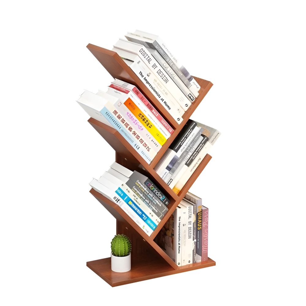 Wooden 5 Tier Tree Shaped Book Shelf