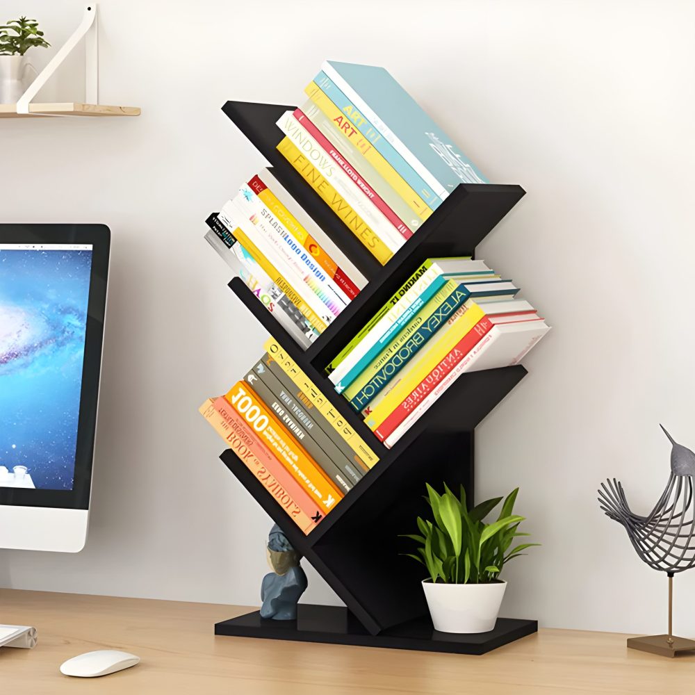 Wooden 5 Tier Tree Shaped Book Shelf