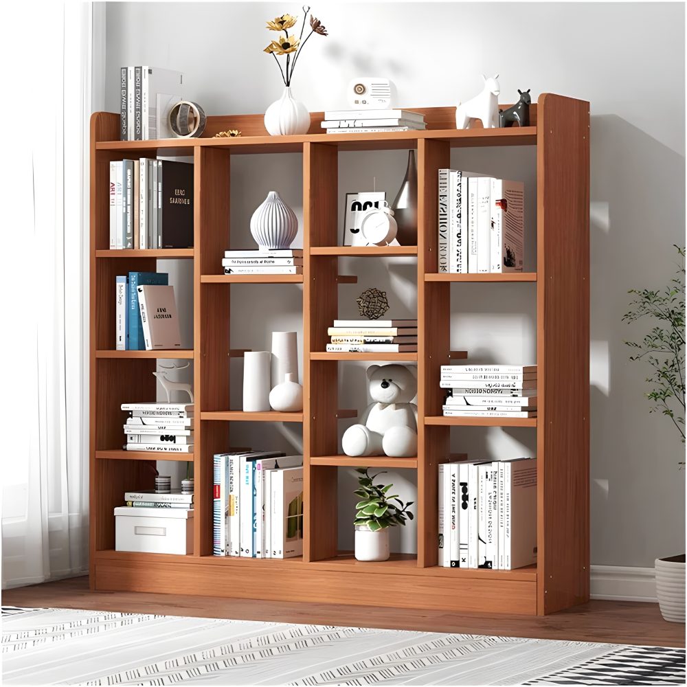 Modern 4 Row L Shaped Book shelf