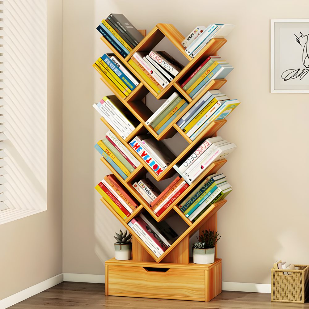 W Shape Large Bookshelf